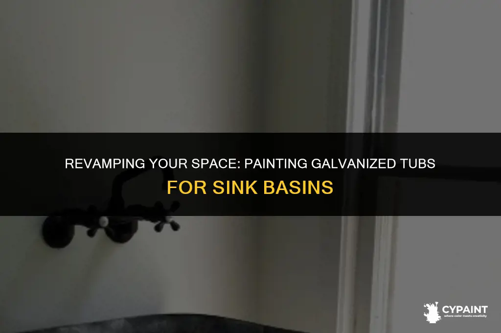 can you paint galvanized tub for sink basin