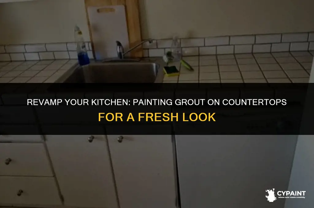 can you paint grout on kitchen counter top