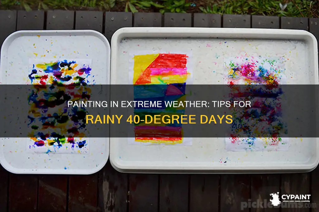 can you paint in 40 degree weather and rainy days