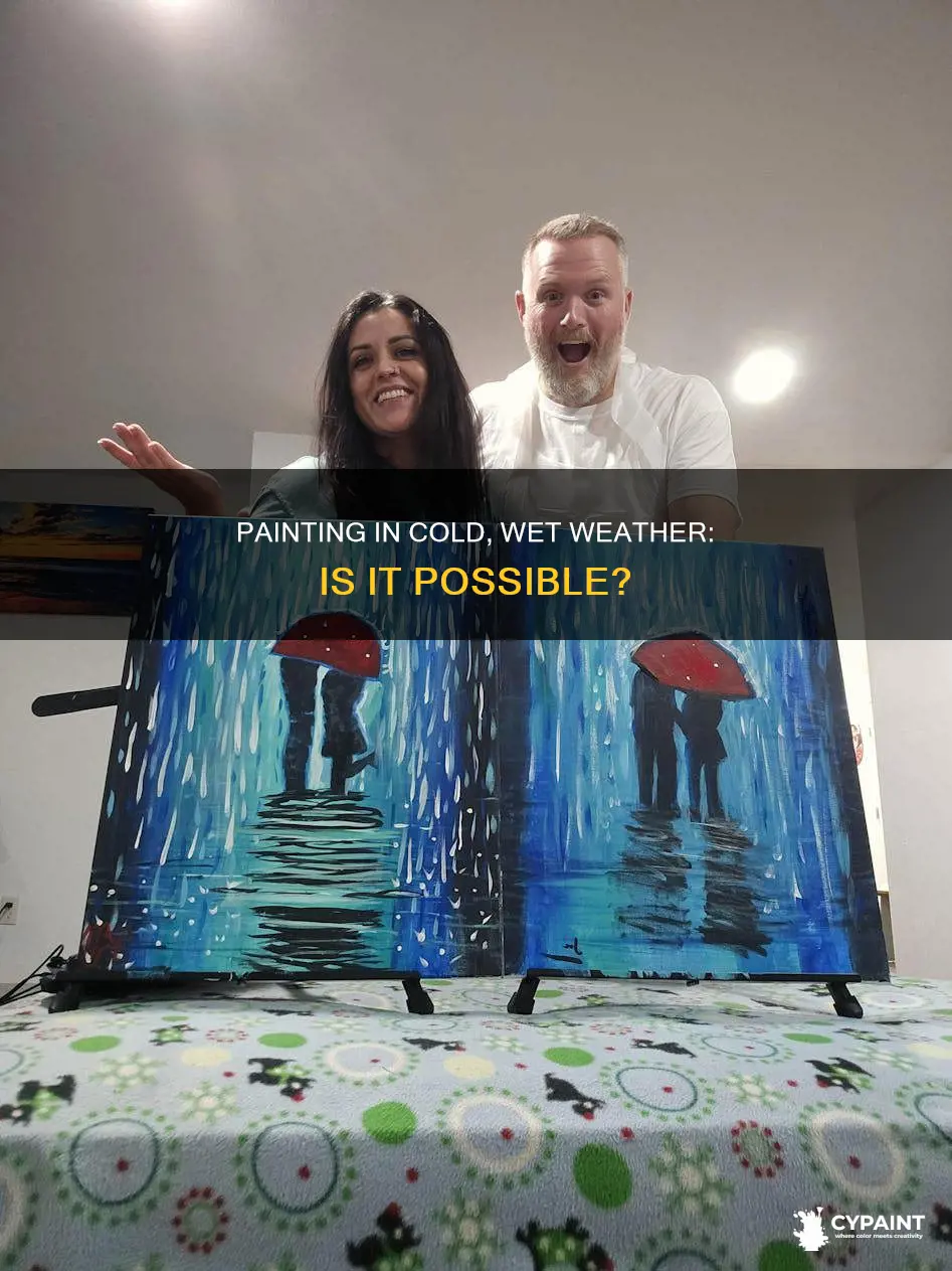 can you paint in 40 degree weather and rainy