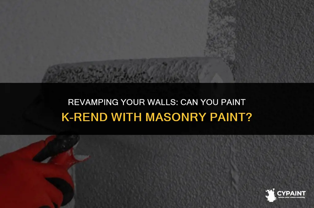 can you paint k rend with masonry paint