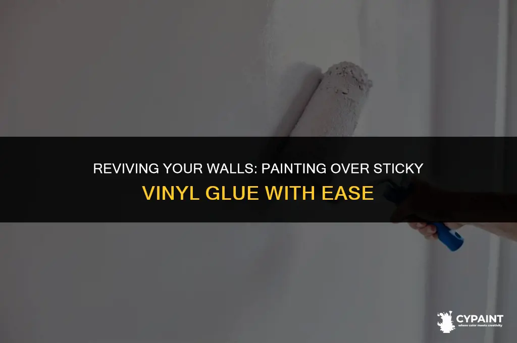 can you paint killz over sticky vinyl glue