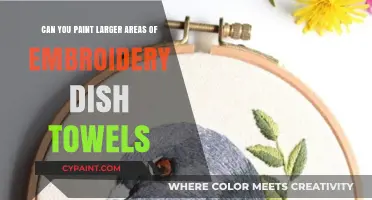 How to Paint Large Areas on Embroidered Dish Towels