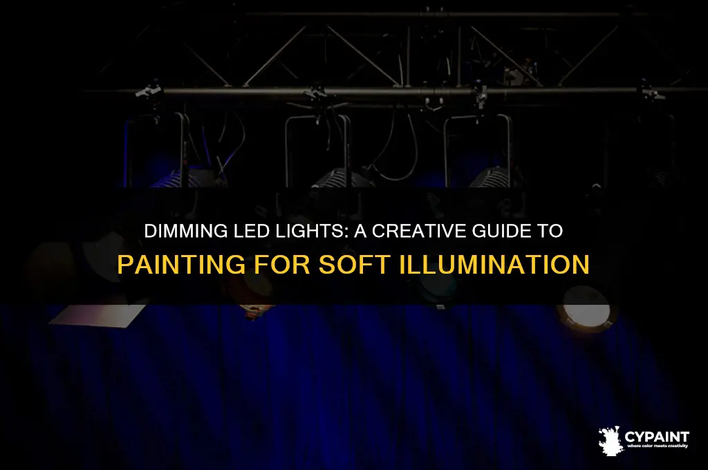 can you paint led lights to dim them