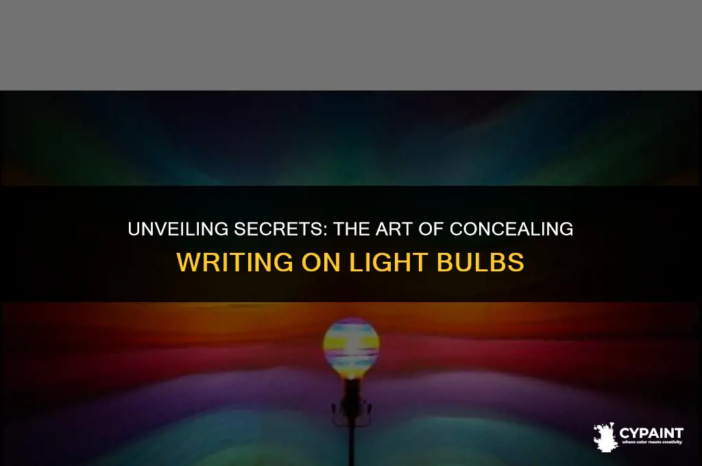 can you paint light bulbs to hide writing