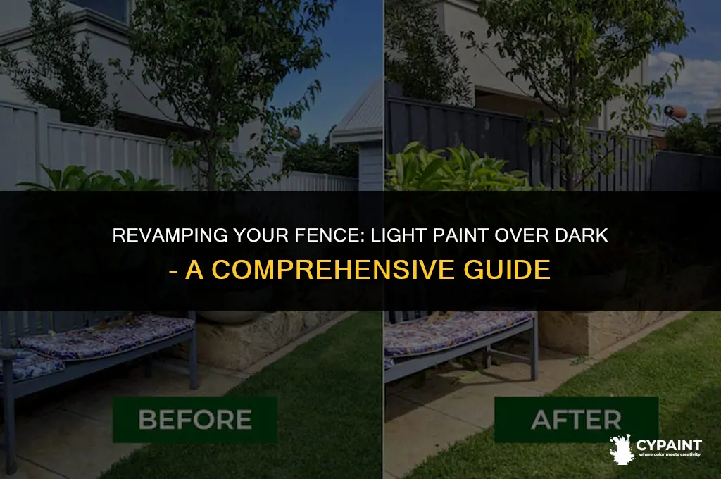 can you paint light fence paint over dark