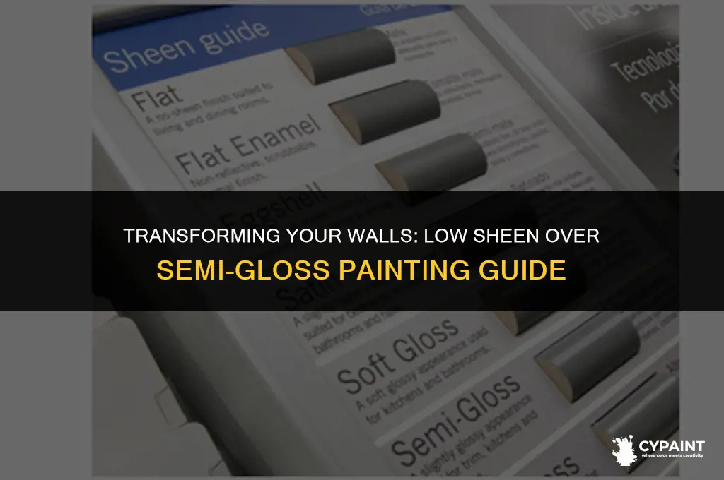 can you paint low sheen over semi gloss