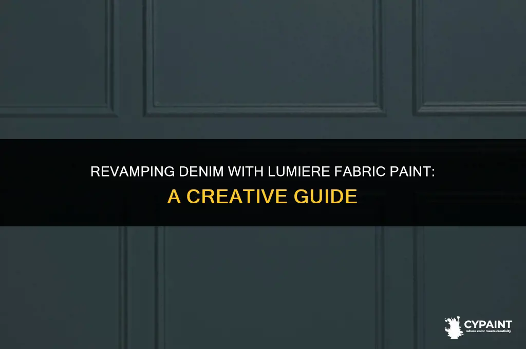 can you paint lumiere fabric paint on denim
