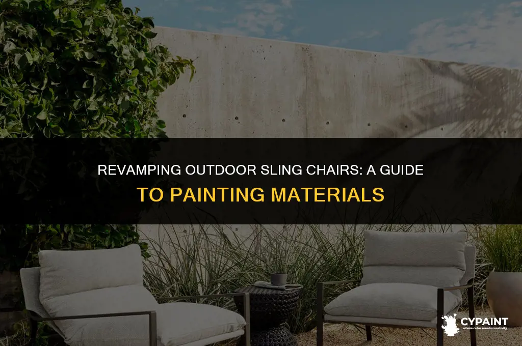 can you paint material on oudoor sling chairs
