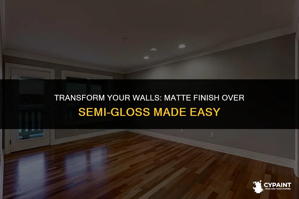 can you paint matte finish over semi gloss