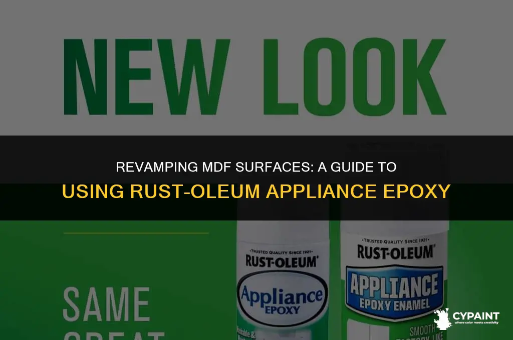 can you paint mdf with rustoleum appliance epoxy