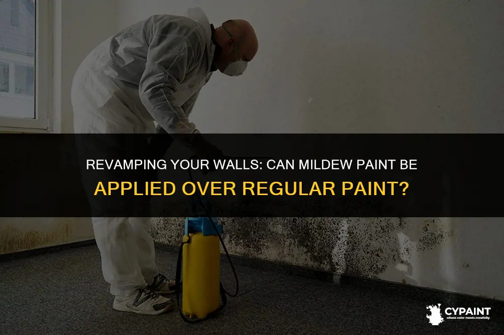 can you paint mildew paint over regular paint