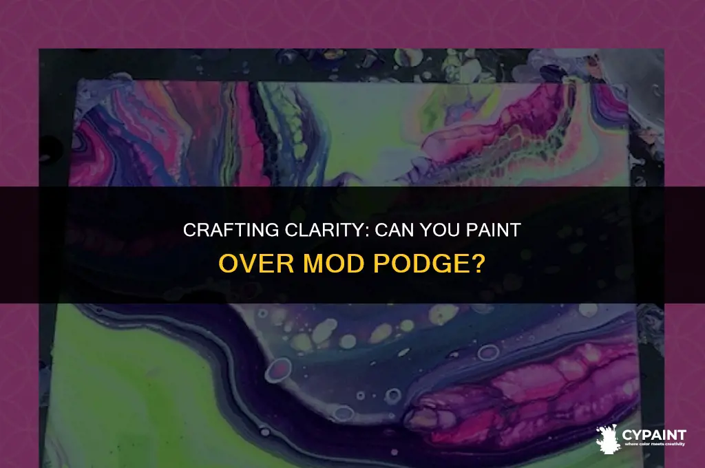 can you paint modge podge on top of