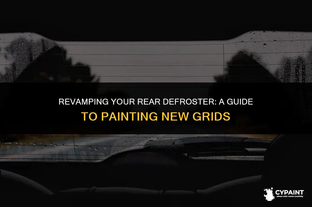 can you paint new grids on rear defroster