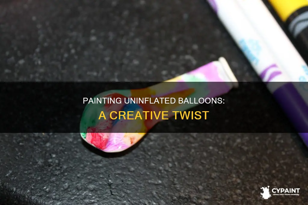 can you paint on a balloon before you inflate