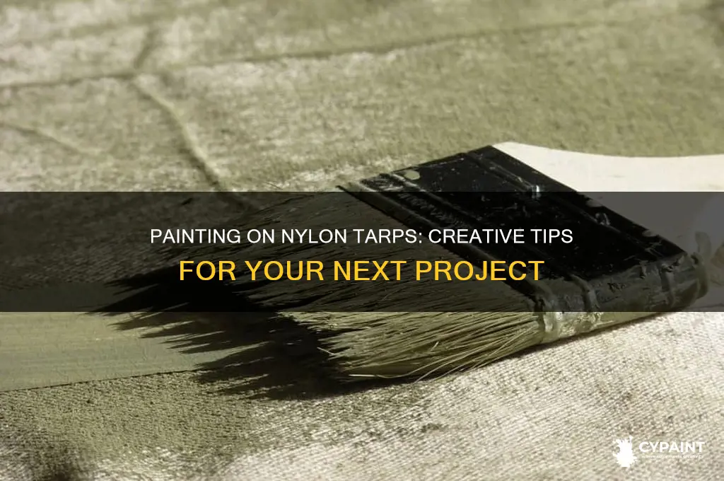 can you paint on a nylon tarp for a projuect