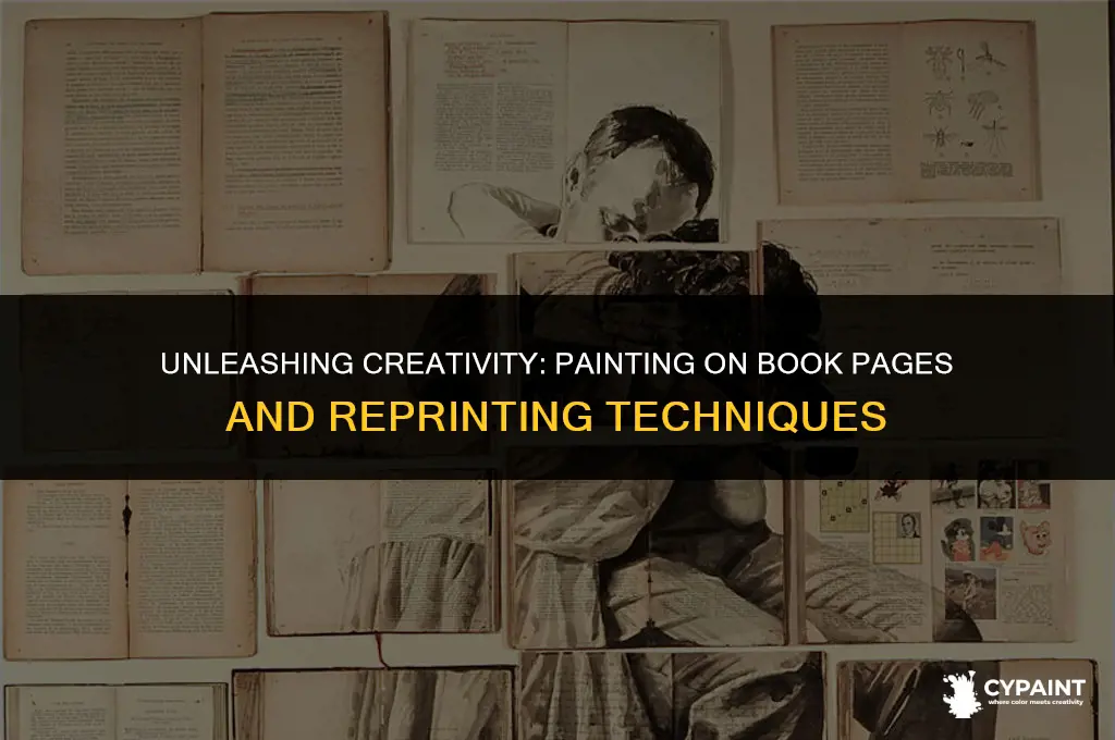 can you paint on book pages and reprint