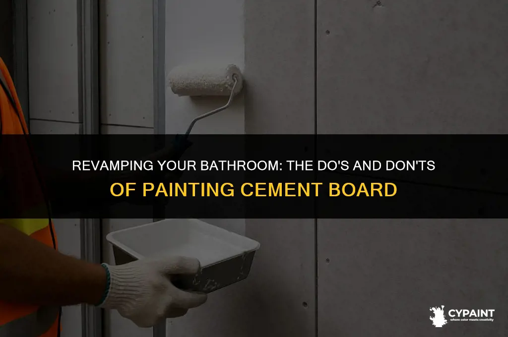 can you paint on cement board in bathroom