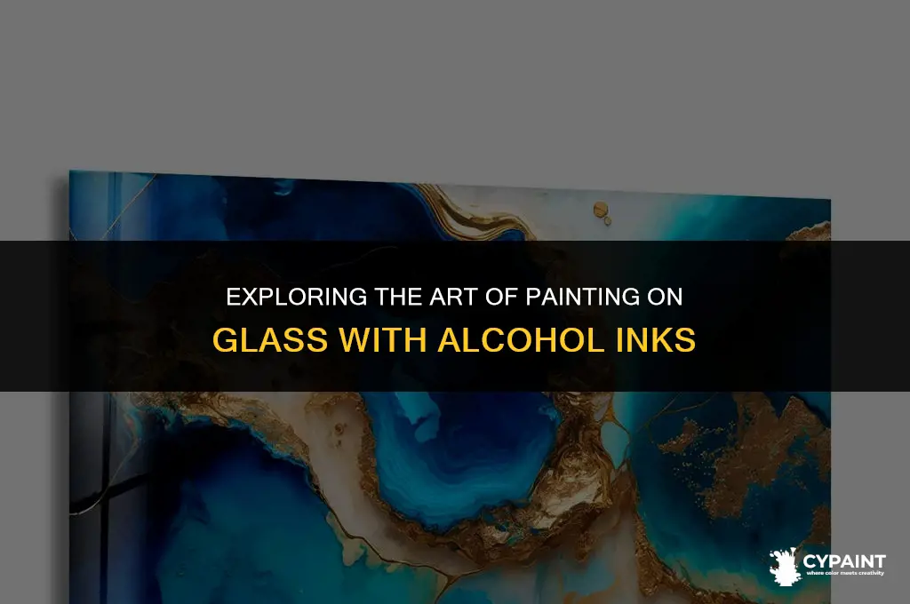 can you paint on glass with alcohol inks