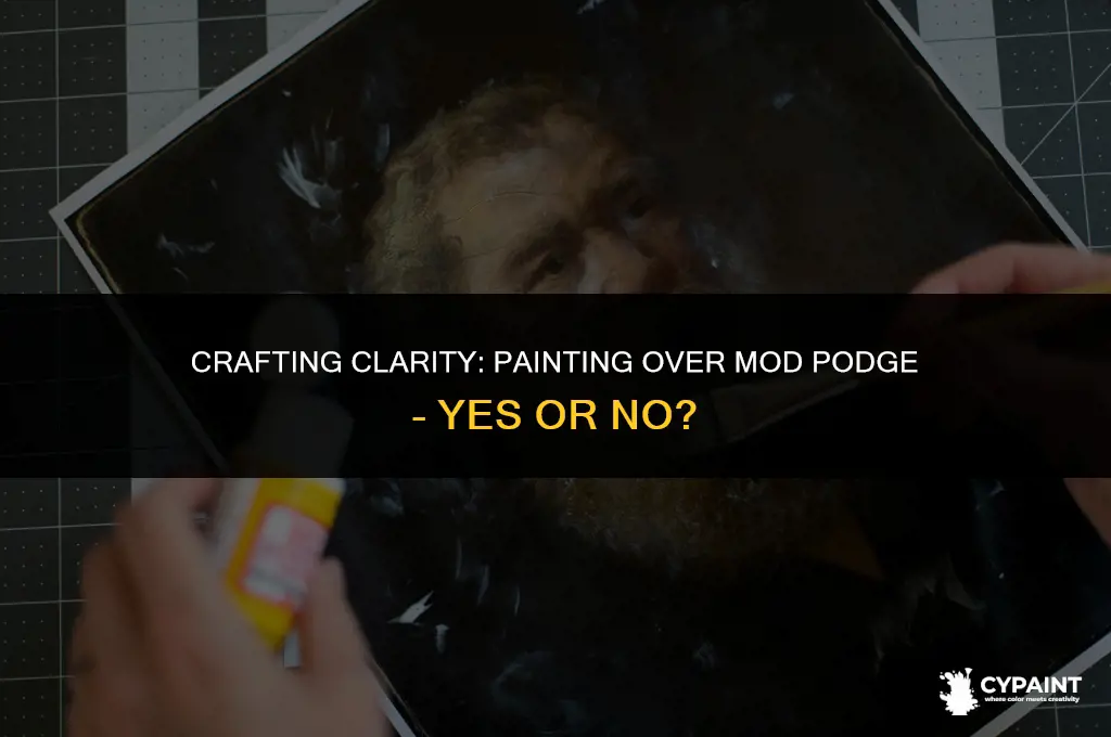 can you paint on top of mod podge