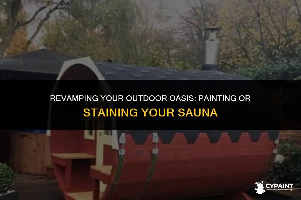 can you paint or stain an outdoor sauna