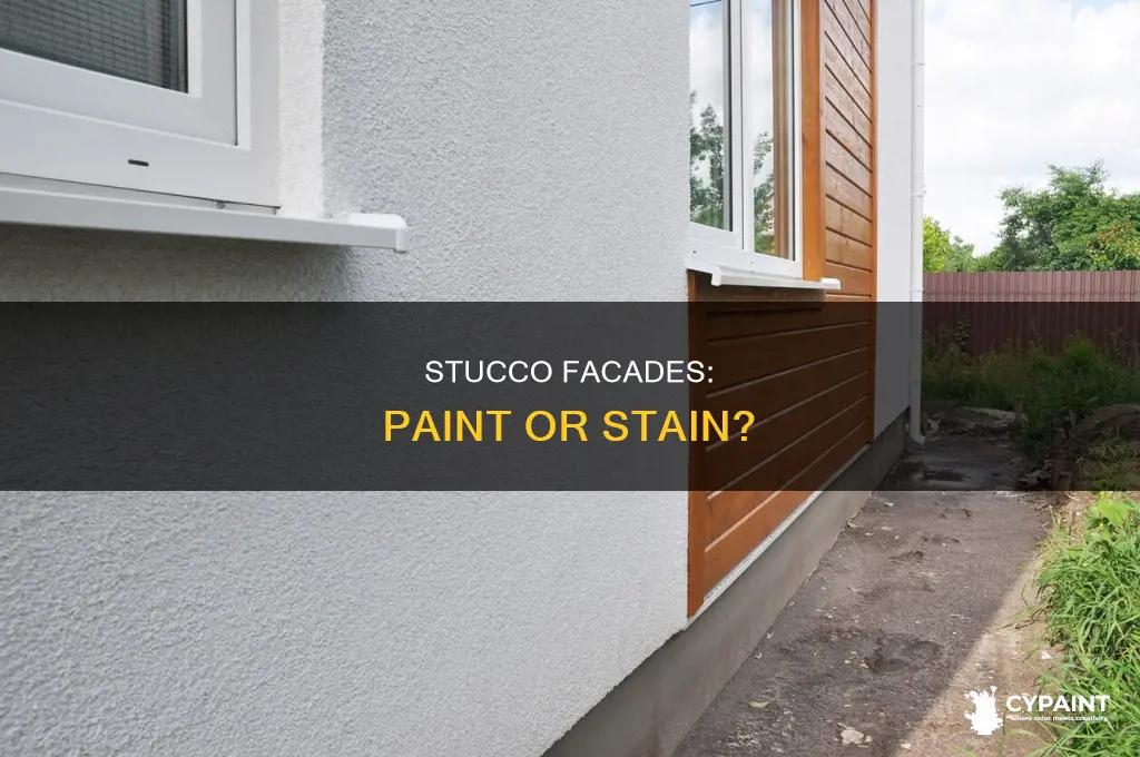 can you paint or stain earth and clay stucco
