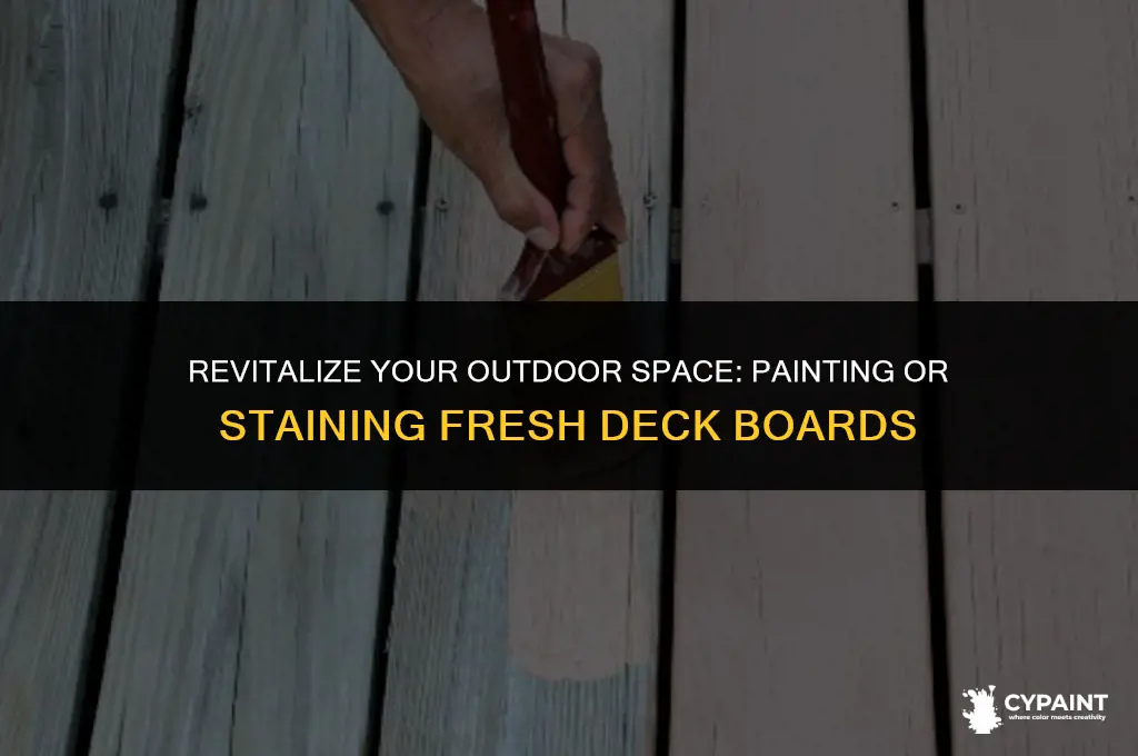 can you paint or stain fresh deck boards