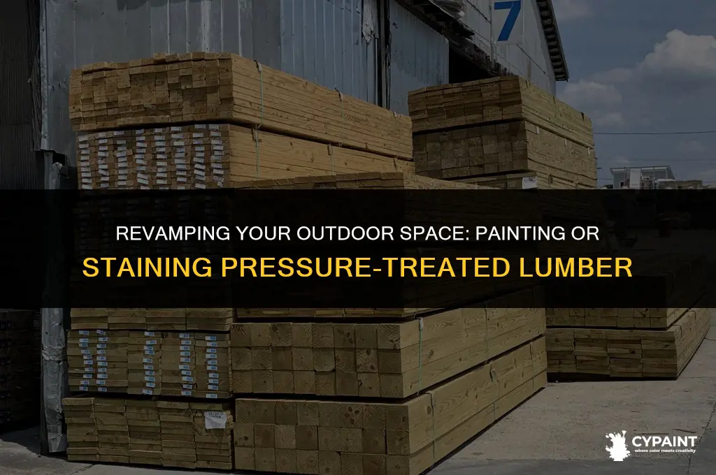 can you paint or stain pressure treated lumber
