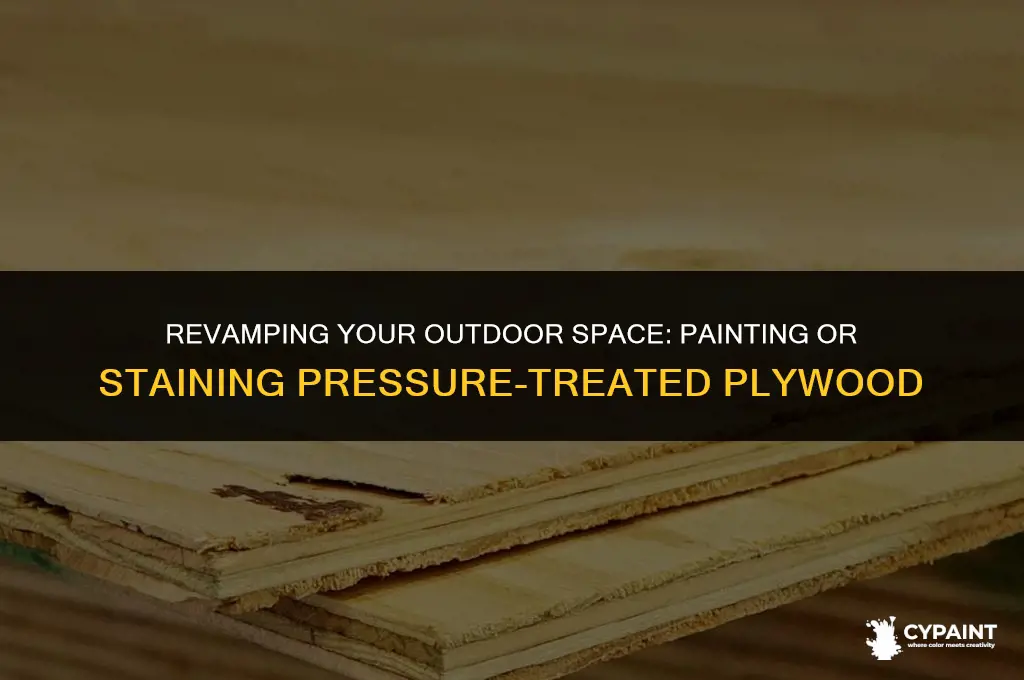 can you paint or stain pressure treated plywood