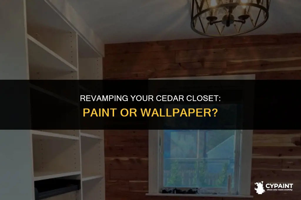 can you paint or wallpaper a cedar closet
