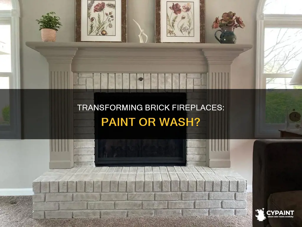 can you paint or wash a brick fireplace gray