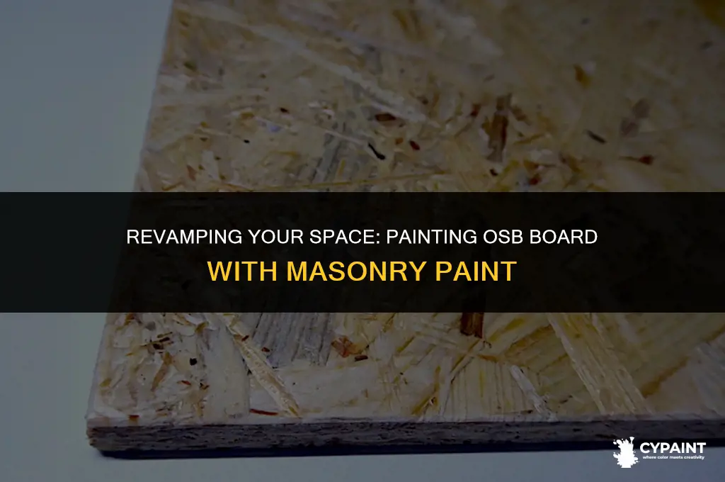 can you paint osb board with masonry paint