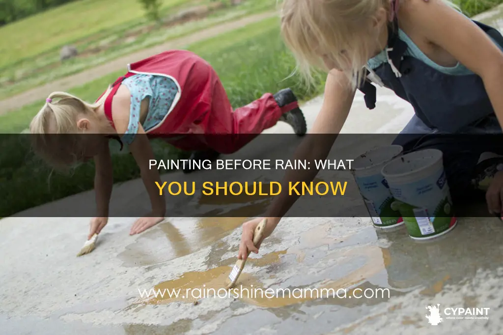 can you paint ouside the day before it rains