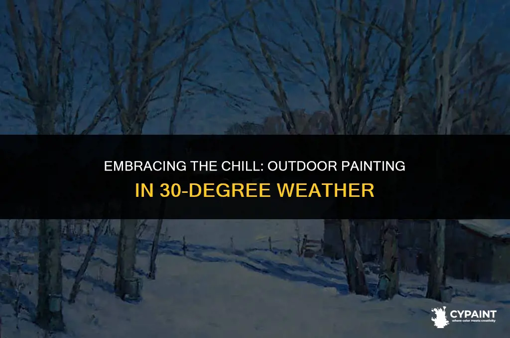 can you paint outdoors in 30 degree weather