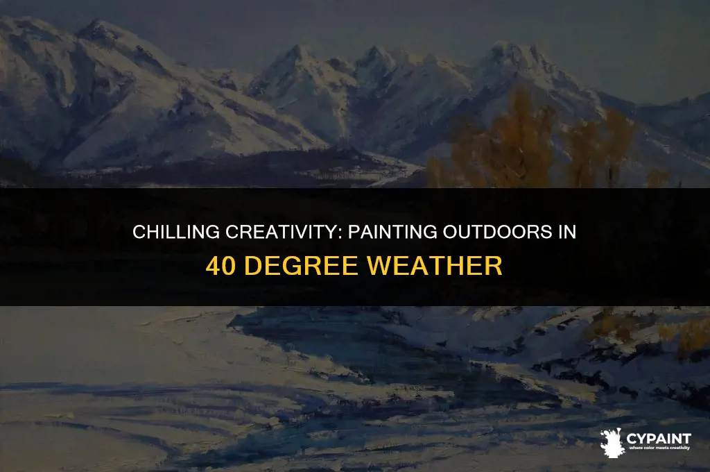 can you paint outdoors in 40 degree weather
