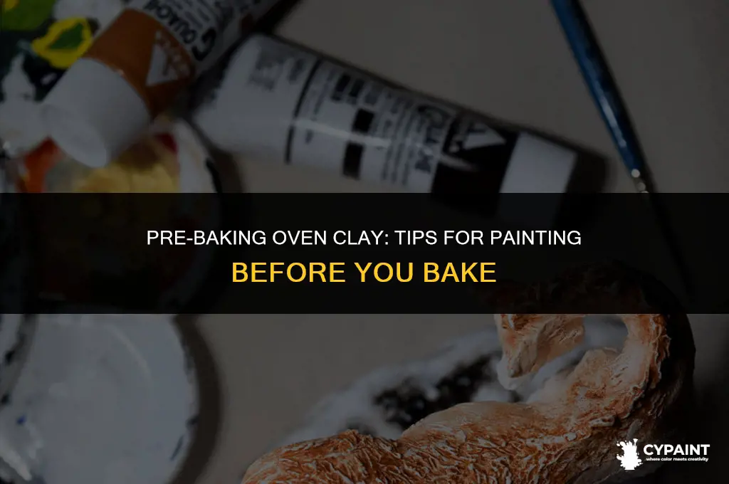 can you paint oven bake clay before baking