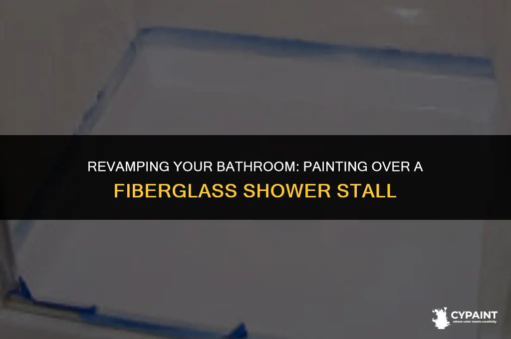 can you paint over a fiberglass shower stall