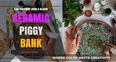Transforming a Piggy Bank: Paint Over Glazed Ceramic