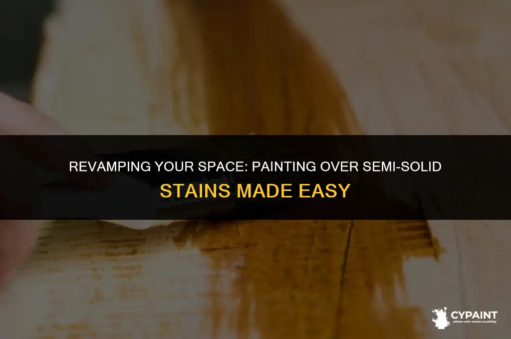 can you paint over a semi solid stain