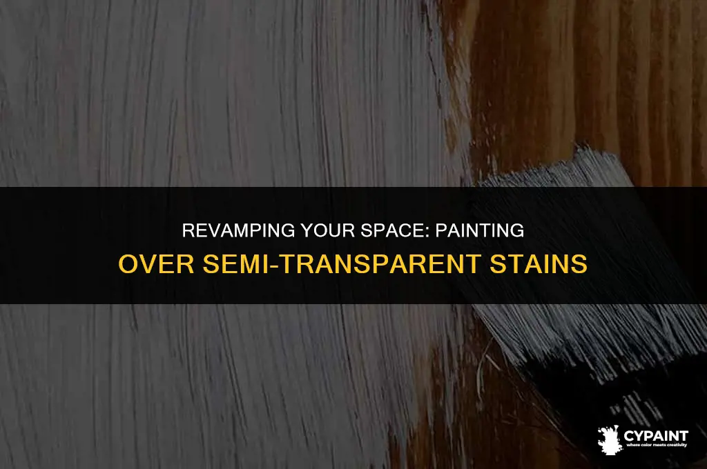 can you paint over a semi transparent stain