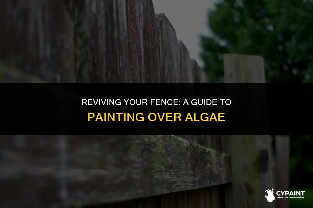 can you paint over algae on a fence