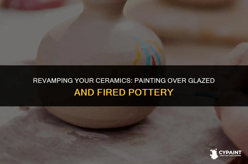 can you paint over already glazed and fired