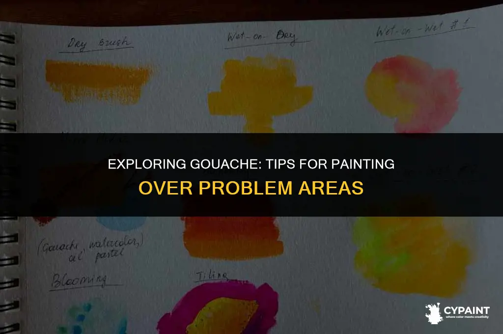 can you paint over areas working with gouache