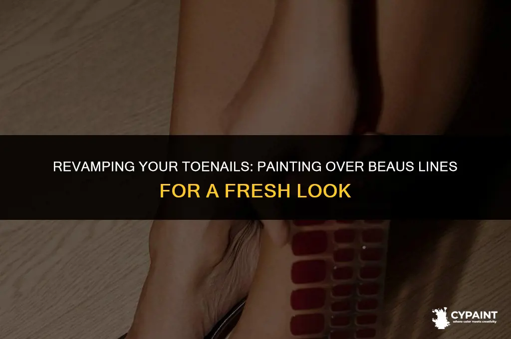 can you paint over beaus lines on toenails