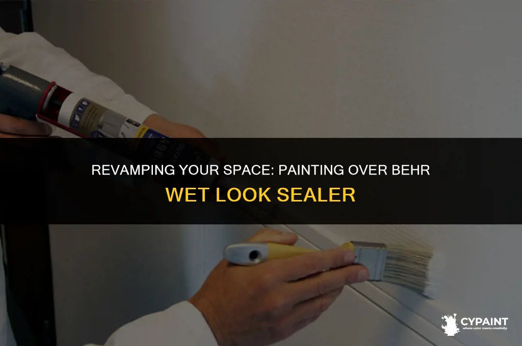 can you paint over behr wet look sealer