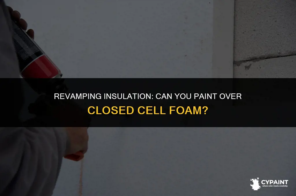 can you paint over closed cell foam insulation