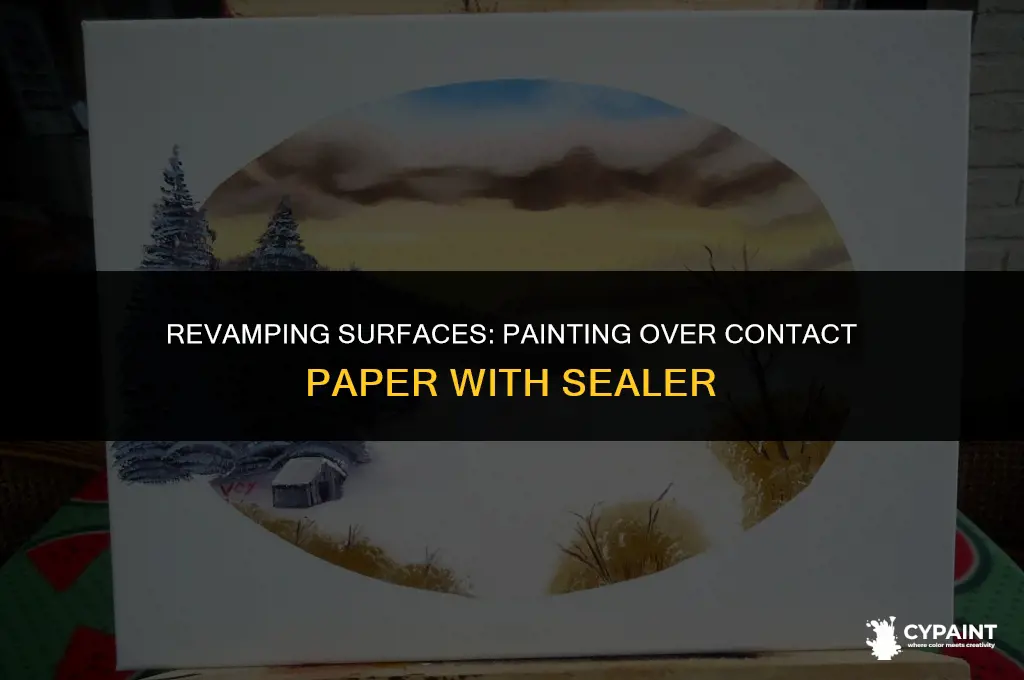 can you paint over contact paper with sealer
