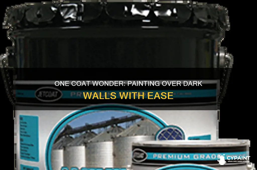 can you paint over dark paint with one coat coverage