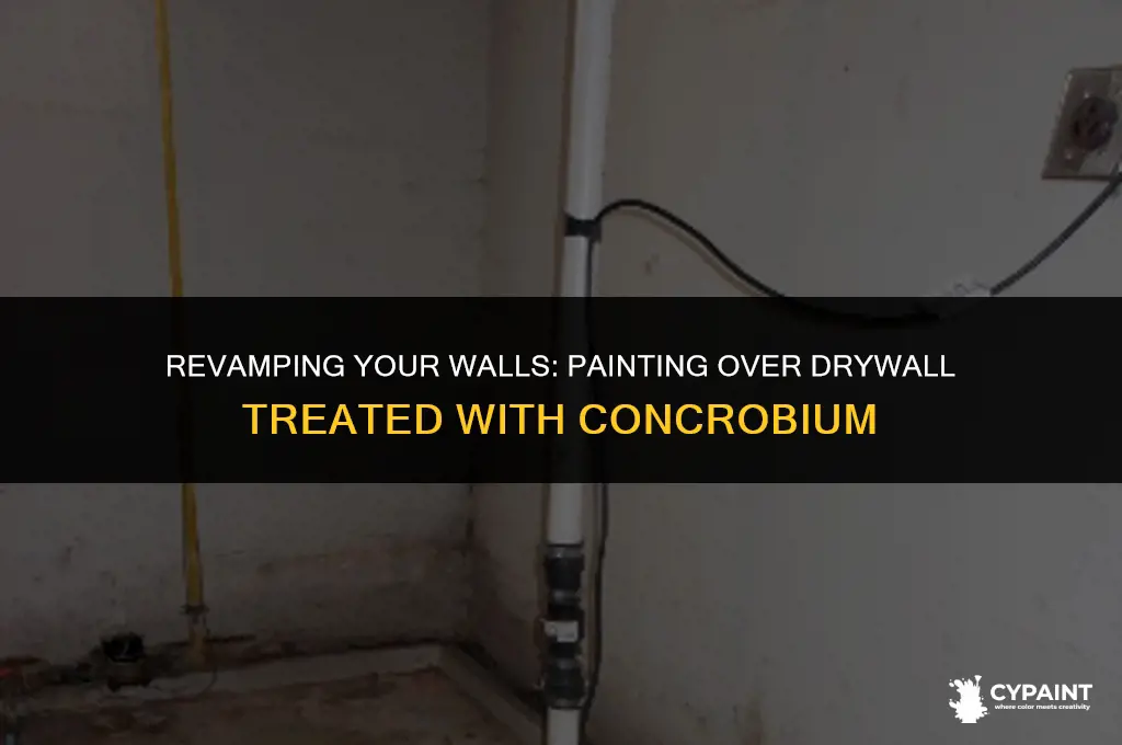 can you paint over drywall treated with concrobium