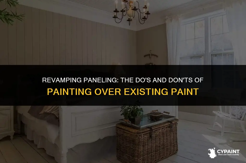 can you paint over existing paint on paneling